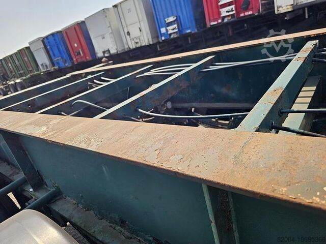 Container transport FLANDRIA 2 AXLE 20 FT CHASSIS STEEL SUSPENSION ROR DRUM