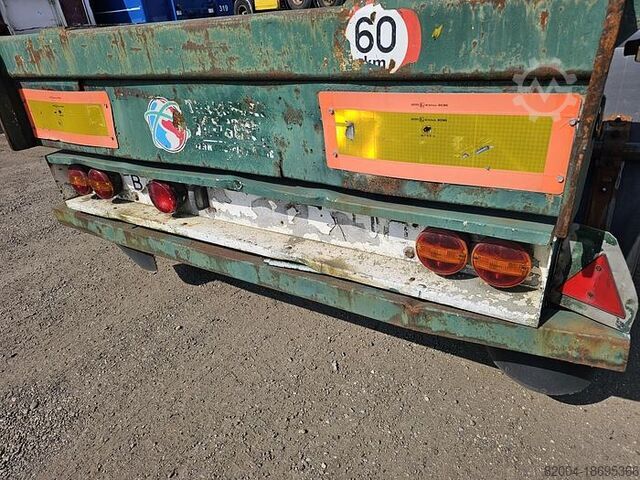Container transport FLANDRIA 2 AXLE 20 FT CHASSIS STEEL SUSPENSION ROR DRUM