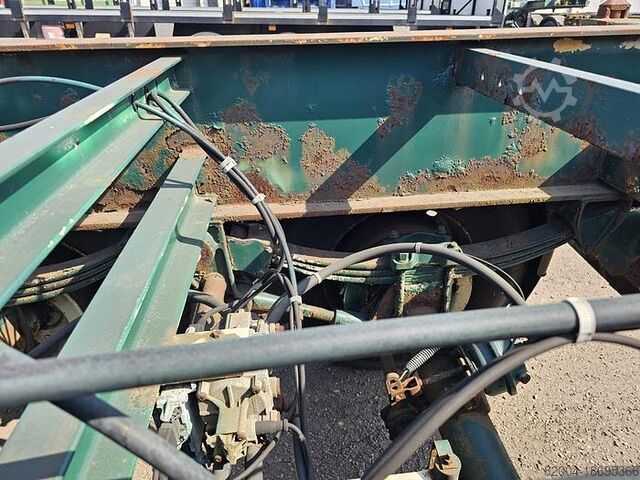 Container transport FLANDRIA 2 AXLE 20 FT CHASSIS STEEL SUSPENSION ROR DRUM
