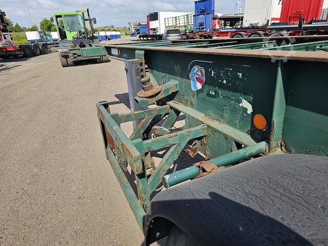Container transport FLANDRIA 2 AXLE 20 FT CHASSIS STEEL SUSPENSION ROR DRUM
