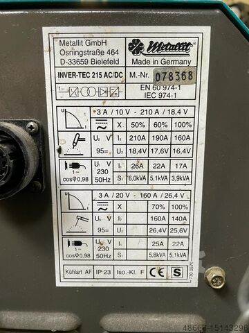Schweißgerät Mentallit PROFI-LINE 215 AC/DC WIG
