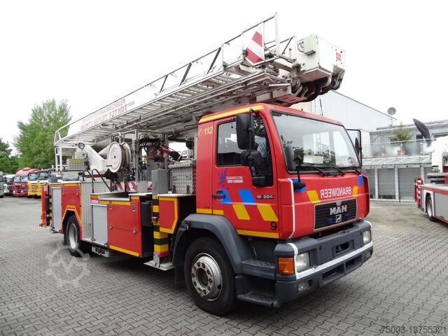 Working platform truck MAN L2000 18.284 Feuerwehr Bronto Skylift 27 Meter