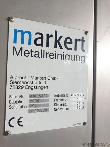 Pass-through washing system for parts Markert 