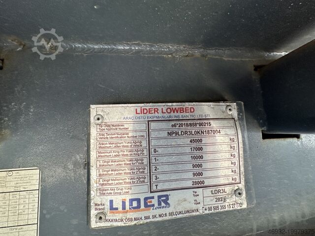 Lowbed trailer Lider LDR3L
