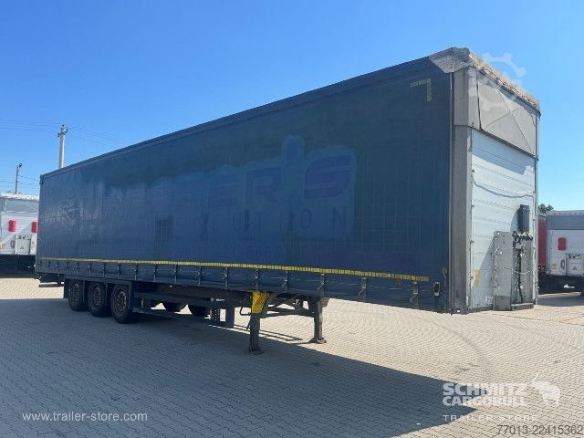 Open semitrailer with tarp Schmitz Cargobull Curtainsider Mega