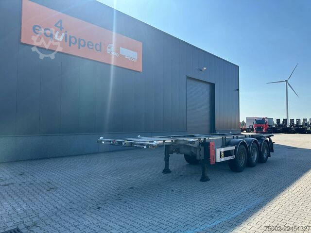 Container transportation Van Hool 3-ASSIGE OPLEGGER 20FT/30FT ADR CHASSIS / galva...