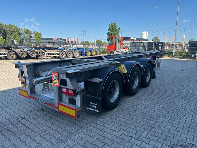 Container transportation Van Hool 3-ASSIGE OPLEGGER 20FT/30FT ADR CHASSIS / galva...