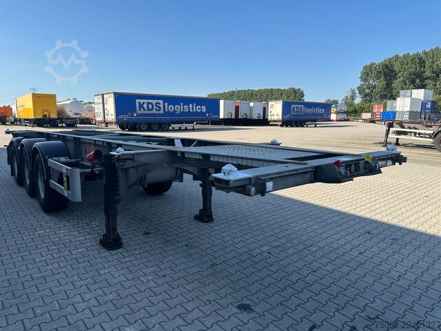 Container transportation Van Hool 3-ASSIGE OPLEGGER 20FT/30FT ADR CHASSIS / galva...