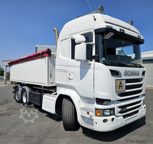 Tipper truck SCANIA R 520 6x2 Nachlauflenkachse