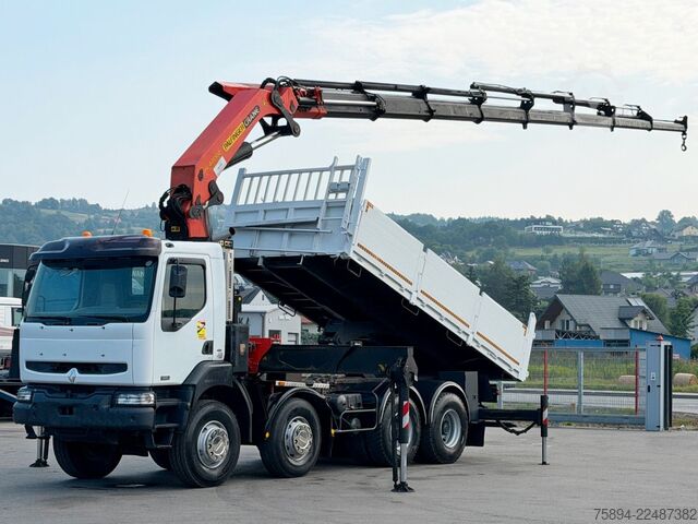 Autokran RENAULT KERAX 420 DCI *KIPPER 5,35m + PK 44 002/FUNK*8x4