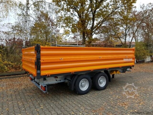 Tipper trailer Möslein TTD13- BA Orange  13 t Tandem Kipper Tiefladermit Bordwand- Aufsatz-- Neufahrzeug --