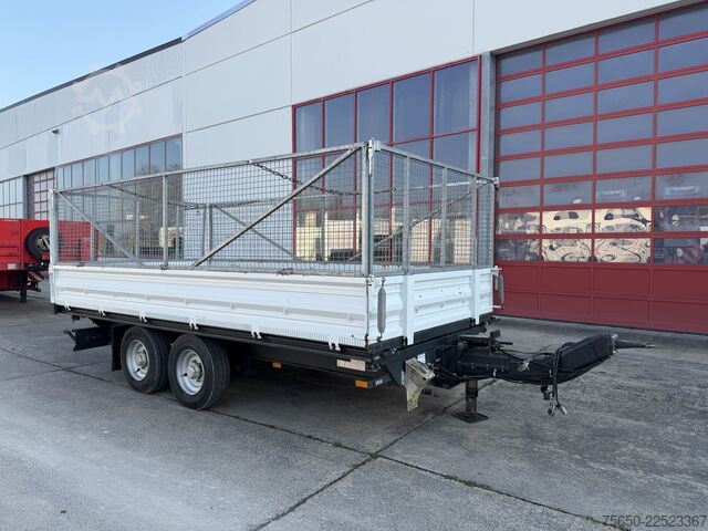 Three-way tipper trailer  TK  Tandemkipper- Tieflader, Gitteraufsatz, Wenig Benutzt