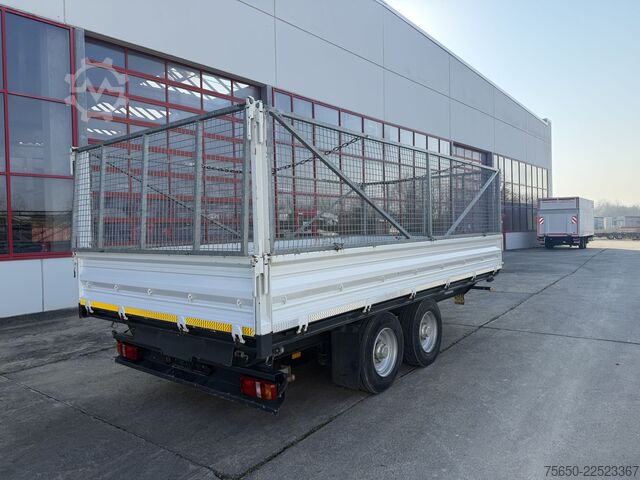 Three-way tipper trailer  TK  Tandemkipper- Tieflader, Gitteraufsatz, Wenig Benutzt