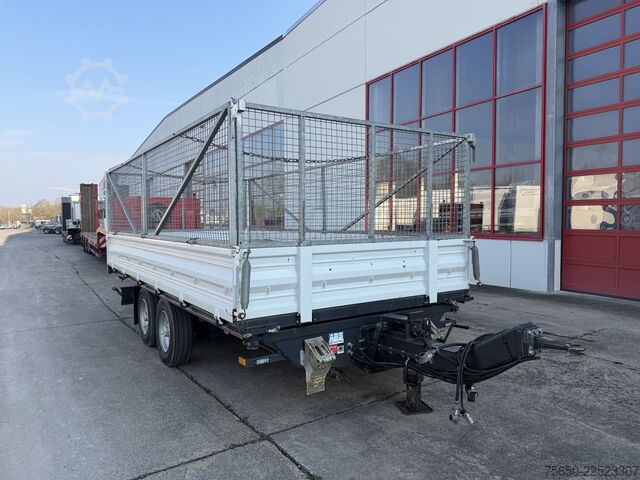 Three-way tipper trailer  TK  Tandemkipper- Tieflader, Gitteraufsatz, Wenig Benutzt
