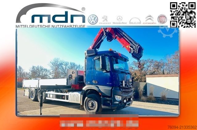 Flatbed truck MERCEDES-BENZ Arocs 2548 6x4 ALLRAD KRAN 21m SEILWINDE