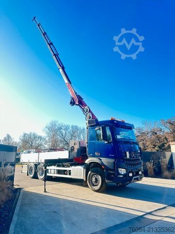 Flatbed truck MERCEDES-BENZ Arocs 2548 6x4 ALLRAD KRAN 21m SEILWINDE