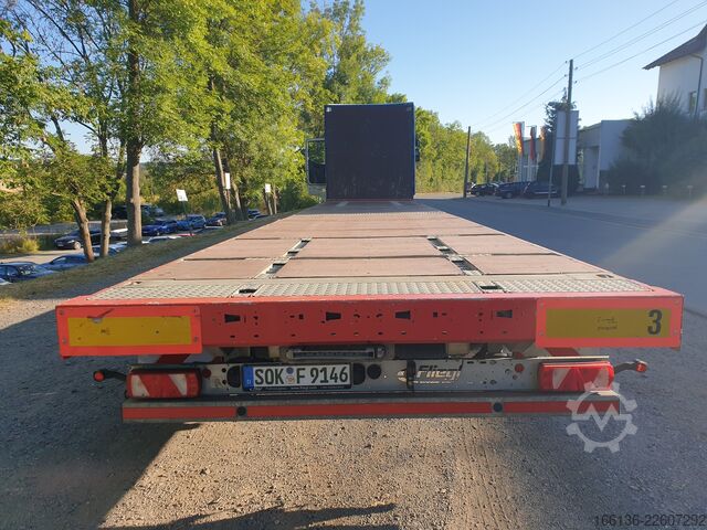 Flatbed semi-trailer Fliegl 3-Achs Mega Plateau Sattelauflieger