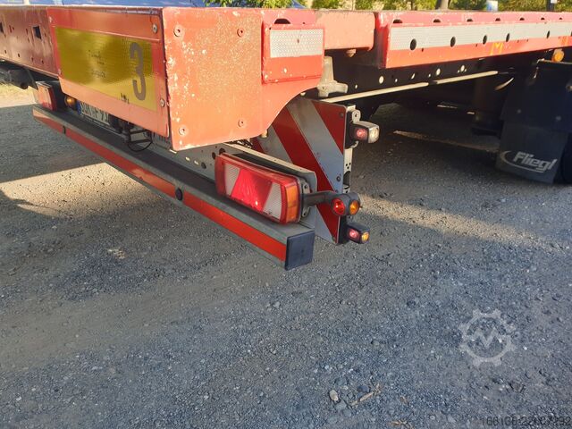 Flatbed semi-trailer Fliegl 3-Achs Mega Plateau Sattelauflieger