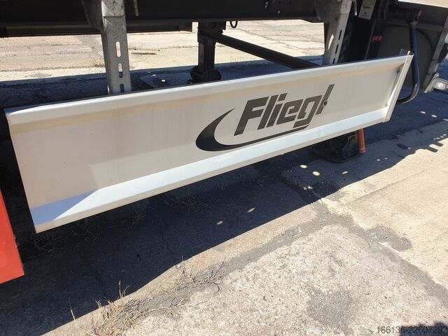 Flatbed semi-trailer Fliegl 3-Achs Mega Plateau Sattelauflieger