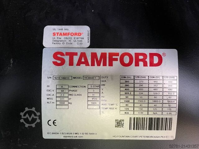 Aggregat Volvo TAD1381GE - 390 kVA Stage V Genset - DPX-19031