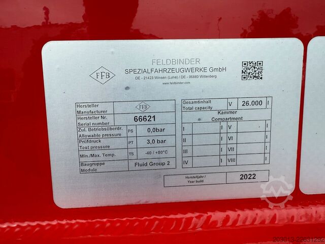 Siloauflieger FELDBINDER FFB Silo Auflieger TEUT 26.3 - 26 m³ Asche Gülle