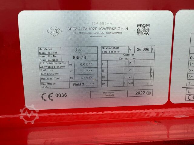 Siloauflieger FELDBINDER FFB Silo Auflieger TEUT 26.3 - 26 m³ Asche Gülle