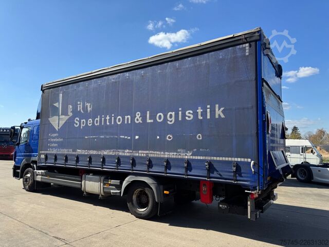 Flatbed truck with tarp MERCEDES-BENZ ATEGO 1530 * SCHLAFKABINE * LBW 2 T *KLIMA *