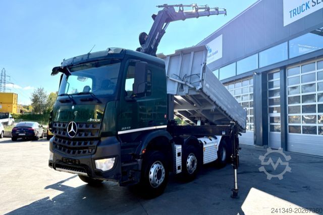 Tipper truck MERCEDES-BENZ Arocs 3242 8x4 Hiab 166-4