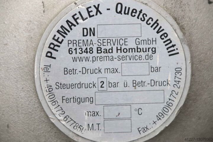Pneumatic pinch valve Prema-Service Permaflex DN100
