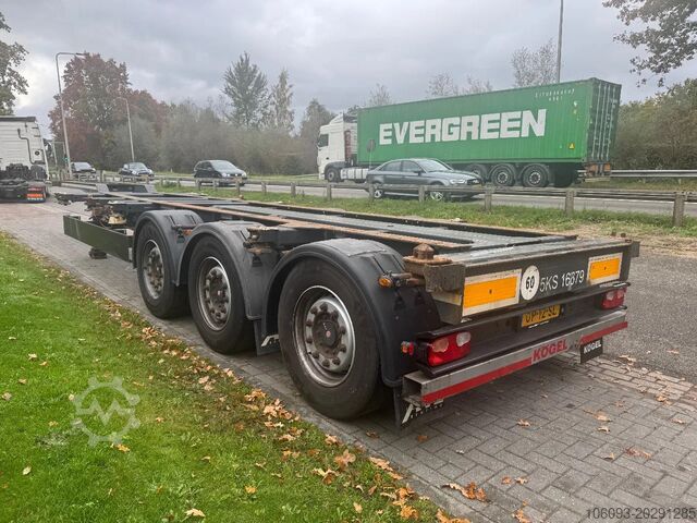 Container transportation Kögel 3 ass cont chassis 20/30/40/45 High kuub