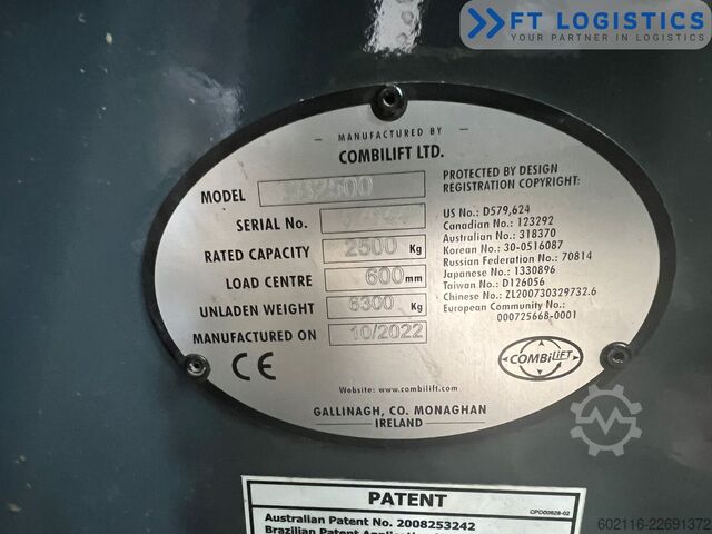 Vierwegestapler Combilift CB2500 GAS TRIPLEX 4900 FREE-LIFT CABIN