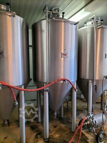 1285 Liter heiz-/kühlbarer Behälter / spitzkonischer Gärtank aus V2A 8631