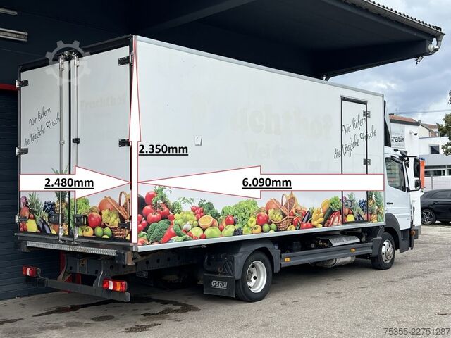 Refrigerator body van MERCEDES-BENZ Atego 816 6mCarrier Xarios 500 Diesel+StromEuro6