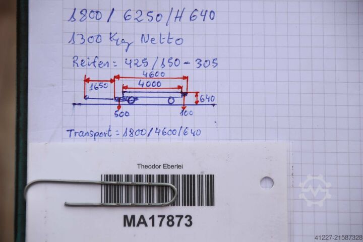 Schwerlast-Transportwagen 6 Tonnen unbekannt 4000/1800/H640 mm