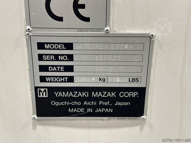 CNC turning and milling center Mazak E-650H Multi Tasking CNC Lathe