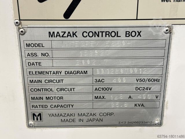 CNC turning and milling center Mazak E-650H Multi Tasking CNC Lathe