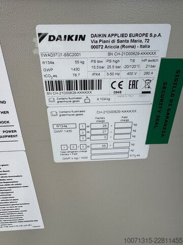 Air conditioner Daikin EWAH330TZSRB1005 x 3, EWAD370T-SSC2001