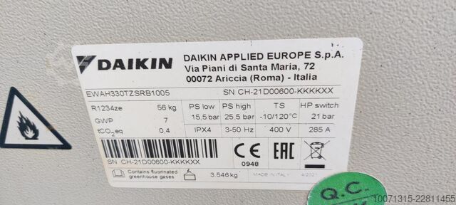Air conditioner Daikin EWAH330TZSRB1005 x 3, EWAD370T-SSC2001