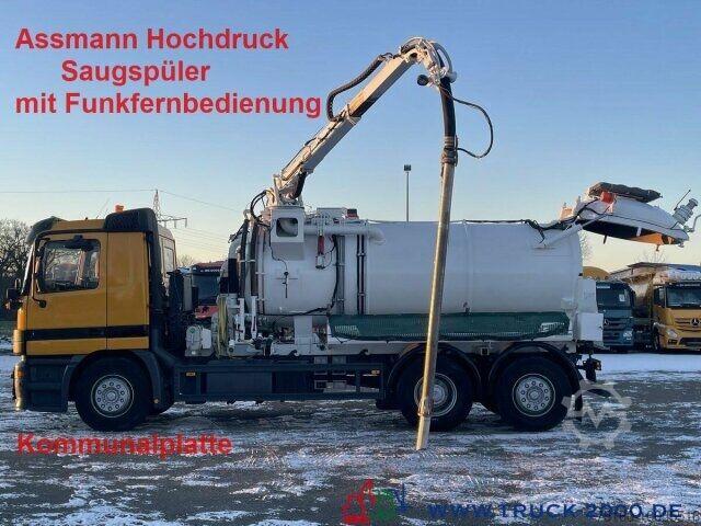 Vacuum tank truck Mercedes-Benz 2631 Assmann Hochdruck Saugspüler 9000 l. Tank