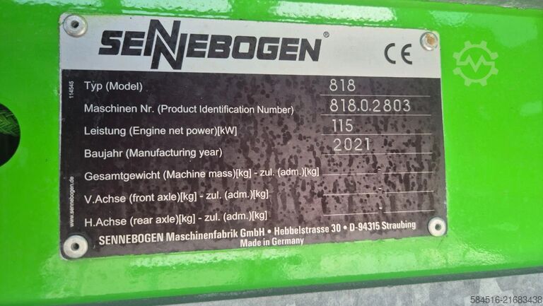 Materialumschlagmaschine Sennebogen 818ME