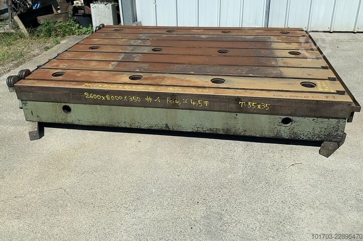 Cast iron bed Taque fonte rainurée - Floor Plate 2600 x 2000 x 350 mm - No 1