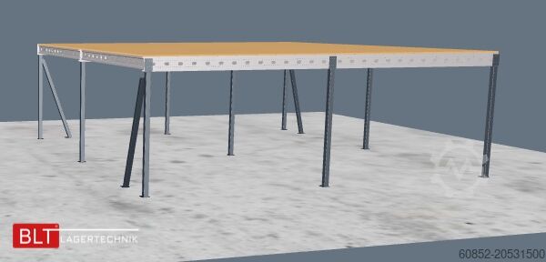 Storage platform 10x10m Lagerbühne , Belastung : 500kg/qm Unterkante: 3m ,ca. 100qm , Systembühne