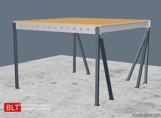 Storage platform 5x5m Lagerbühne , Belastung : 500kg/qm Unterkante: 3m ,ca. 25qm , Systembühne