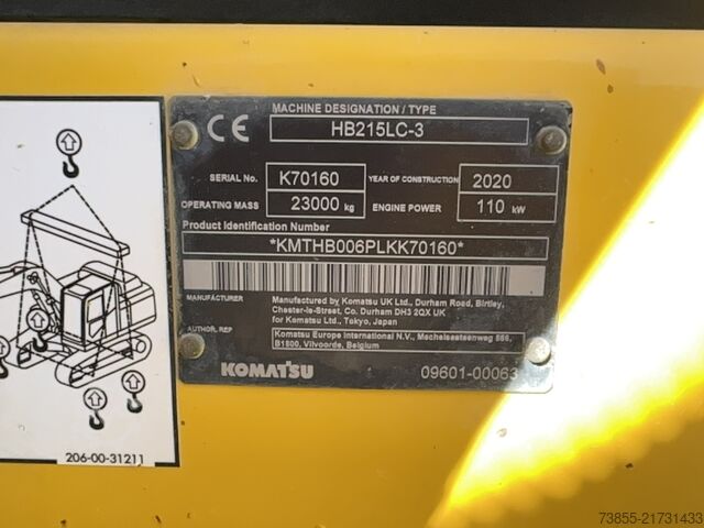 Tracked Excavator Komatsu HB215LC-3