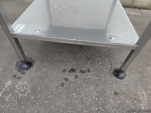 Work table stainless steel, 96 x 96 cm  