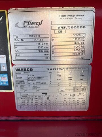 Container transportation Fliegl Containerchassis für 2 Wechselbrücken 15 m extr...