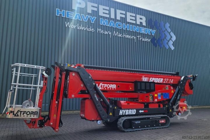 Articulated boom lift Platform Basket Spider 27.14 CE Declaration, Valid inspection, *Gu