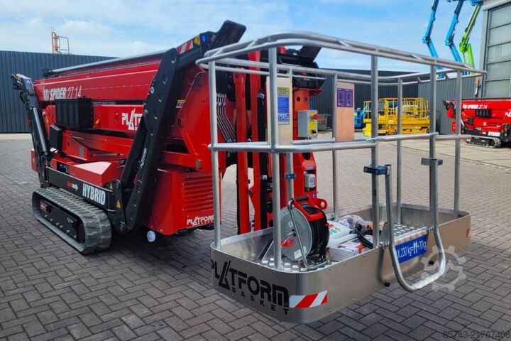 Articulated boom lift Platform Basket Spider 27.14 CE Declaration, Valid inspection, *Gu
