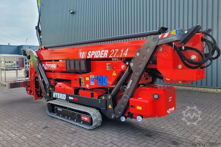 Articulated boom lift Platform Basket Spider 27.14 CE Declaration, Valid inspection, *Gu