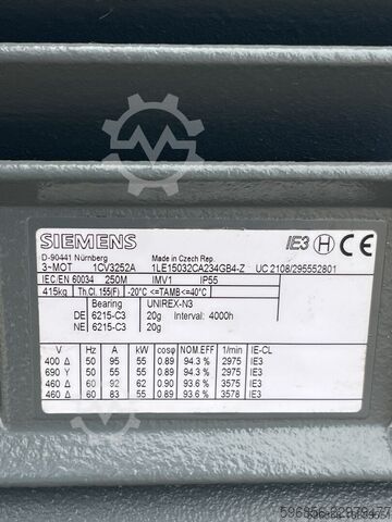 Siemens Electric Motor 55 kW 2975 rpm Siemens 55kW 2975obr/min